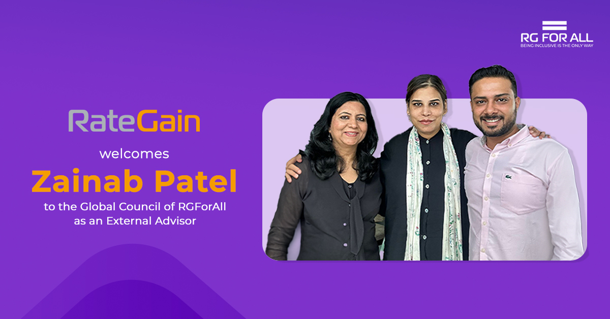 RateGain appoints Zainab Patel as an external advisor to its DEIB Global council RGForALL