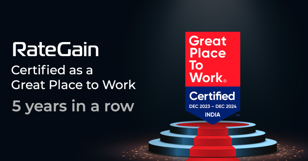 RateGain Travel Technologies Limited, a global provider of SaaS solutions for travel and hospitality, today announced that it has been Great Place To Work® Certified™ in India from December 2023 to December 2024!