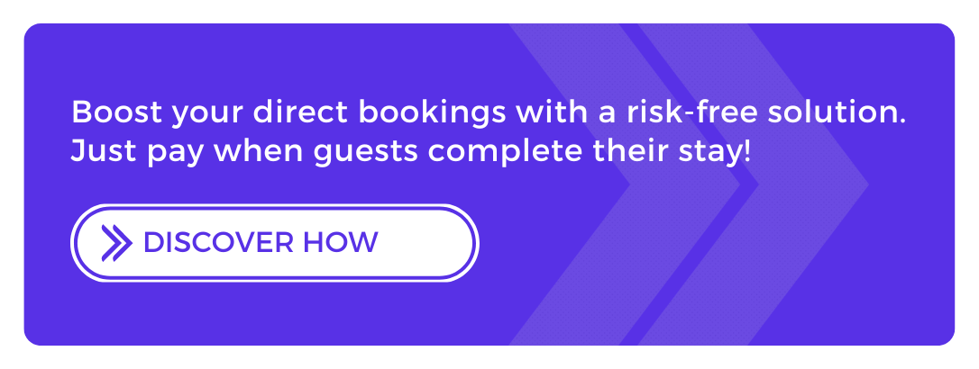 Boost your direct bookings with a risk-free hotel digital marketing solution. Just pay when guests complete their stay!