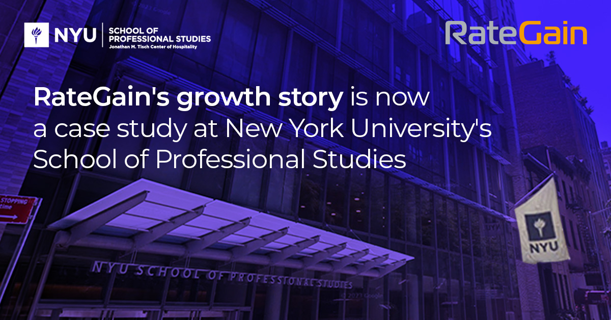 RateGain's growth story is now a case study at New York University's School of Professional Studies