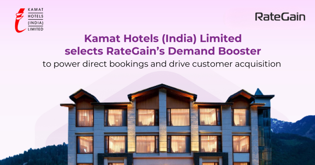 Kamat Hotels partners with RateGain to boost direct bookings, enhance brand visibility, and drive customer acquisition.