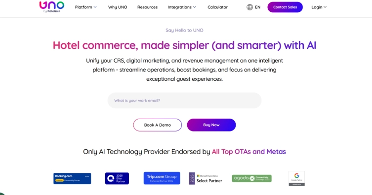 A screenshot of UNO Direct Stack’s webpage