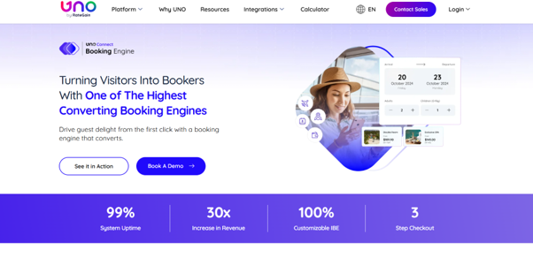 A screenshot of UNO’s webpage